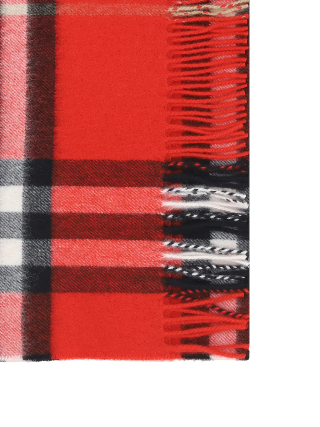 Burberry Checked Fringed Scarf