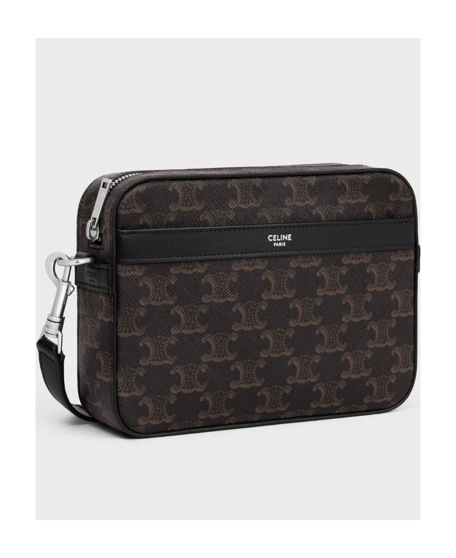 Small Messenger Bag In Triomphe Canvas And Calfskin