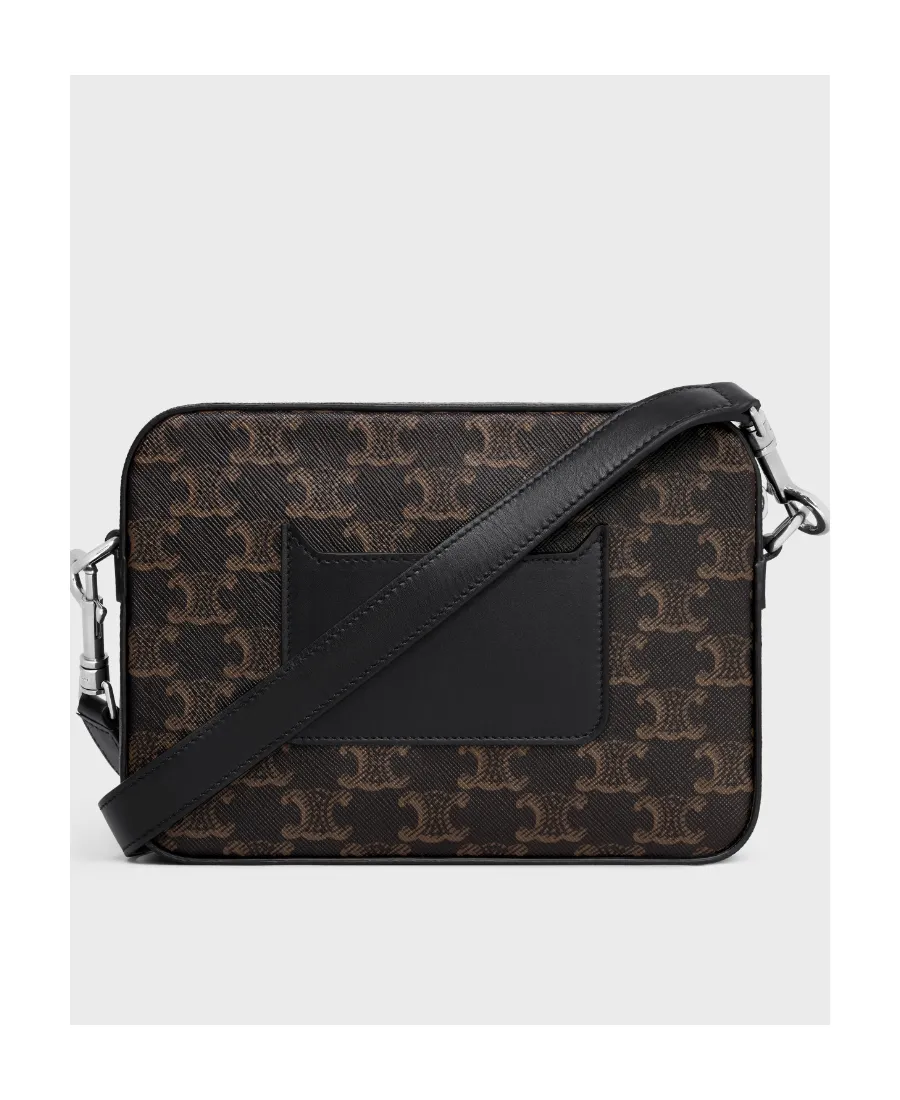 Small Messenger Bag In Triomphe Canvas And Calfskin