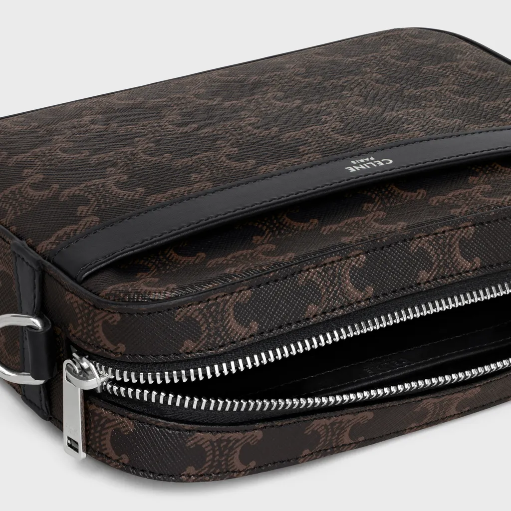 Small Messenger Bag In Triomphe Canvas And Calfskin