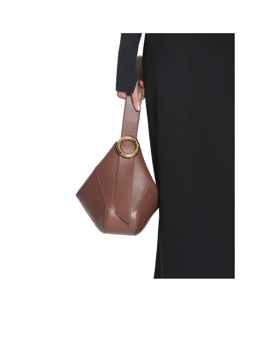 Lanvin Logo Embossed Melodie Hobo Bag