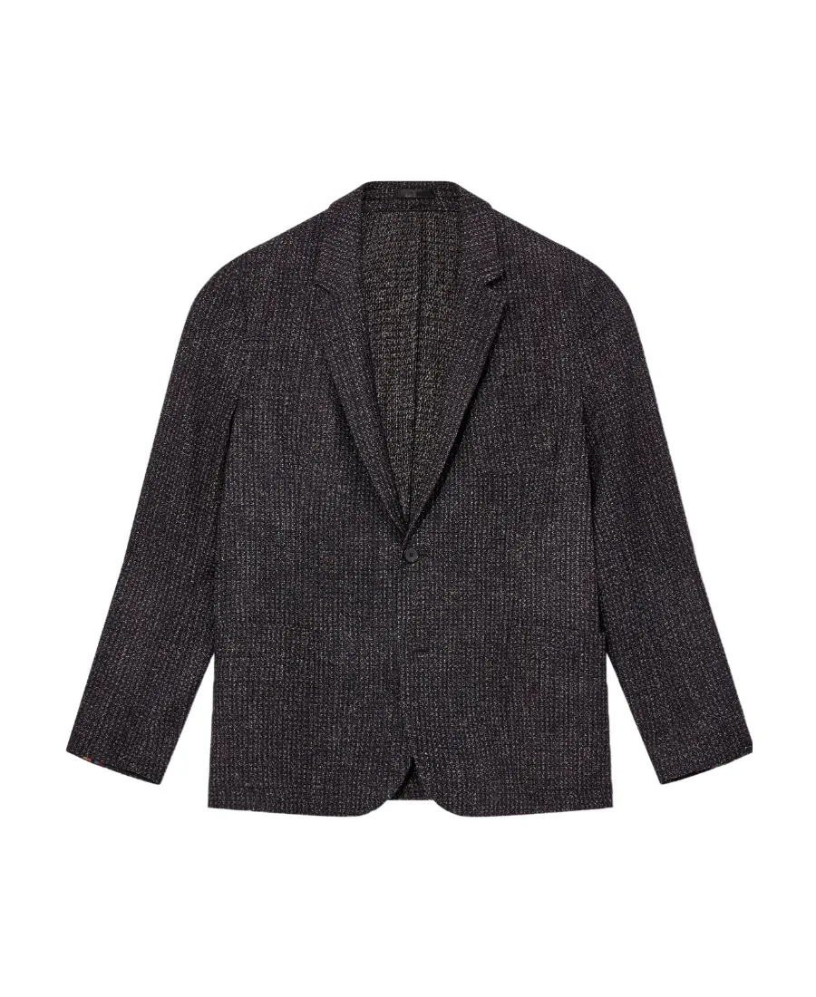 Single-Breasted Bouclé Blazer