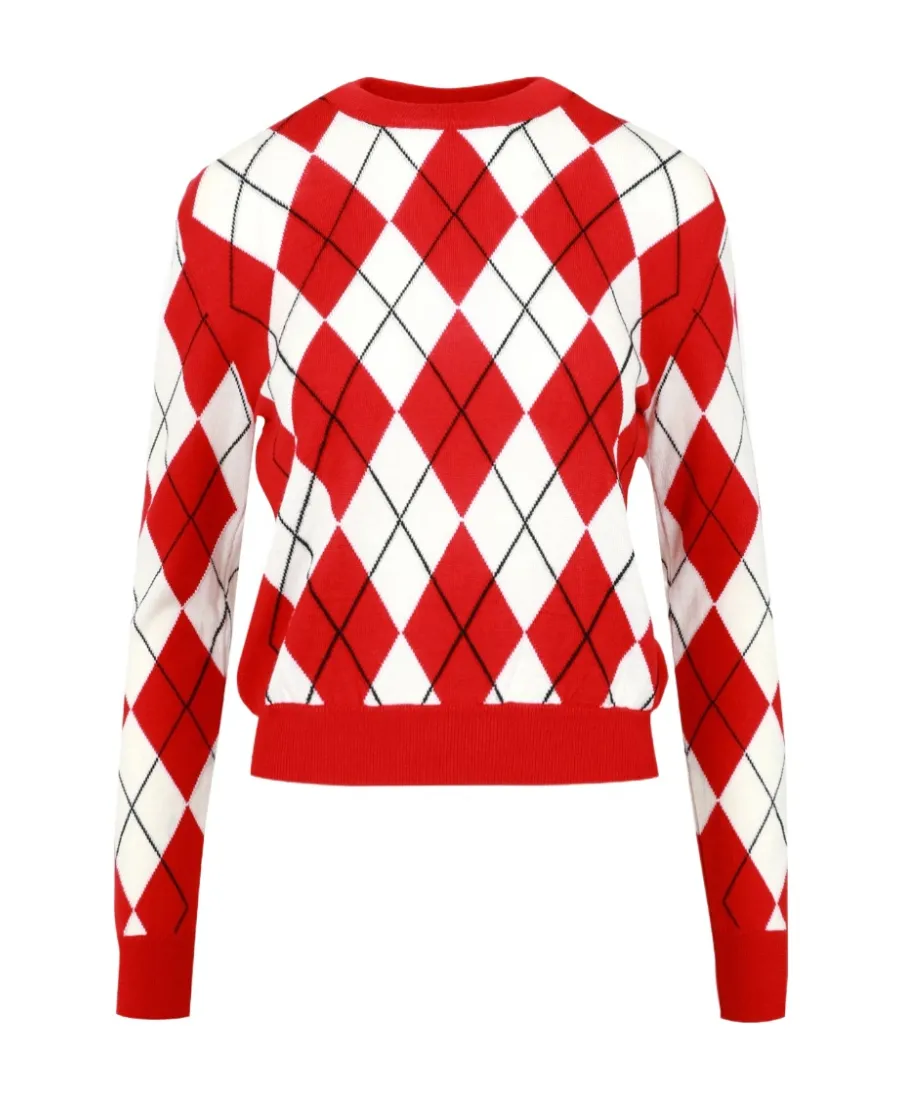Msgm Long-Sleeved Crewneck Knitted Jumper