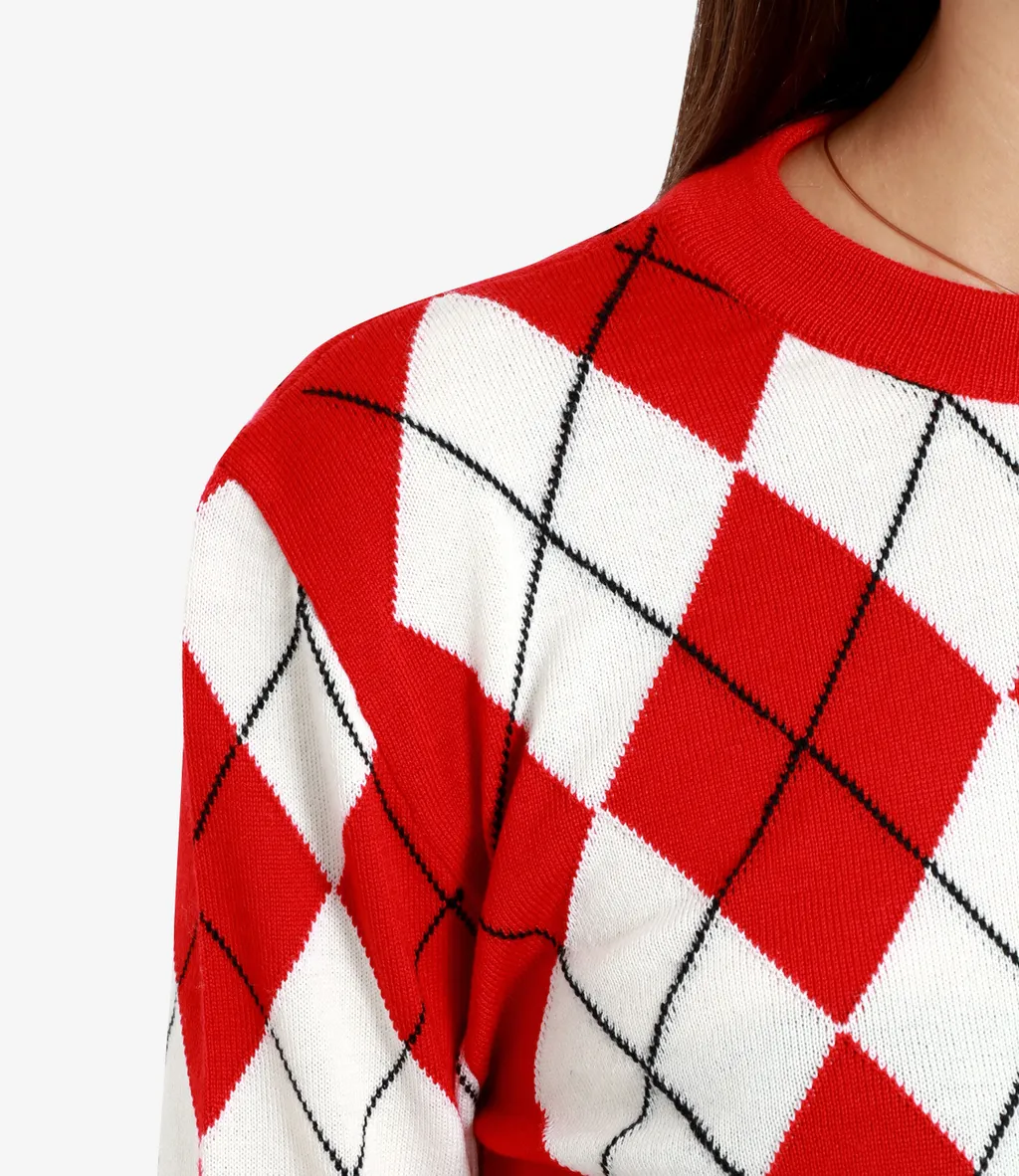 Msgm Long-Sleeved Crewneck Knitted Jumper