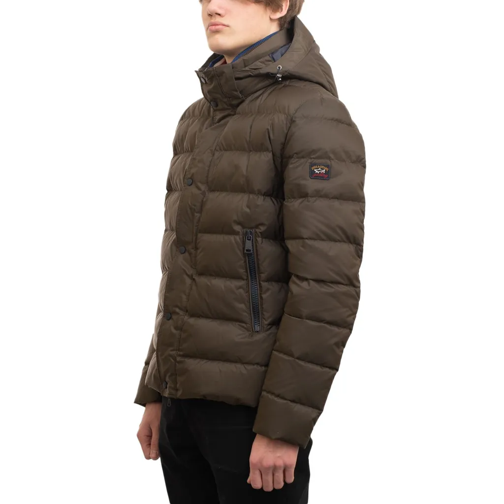 Long-Sleeved Quilted Down Jacket