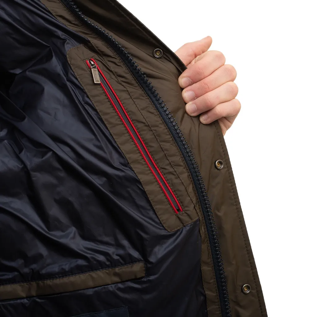 Long-Sleeved Quilted Down Jacket