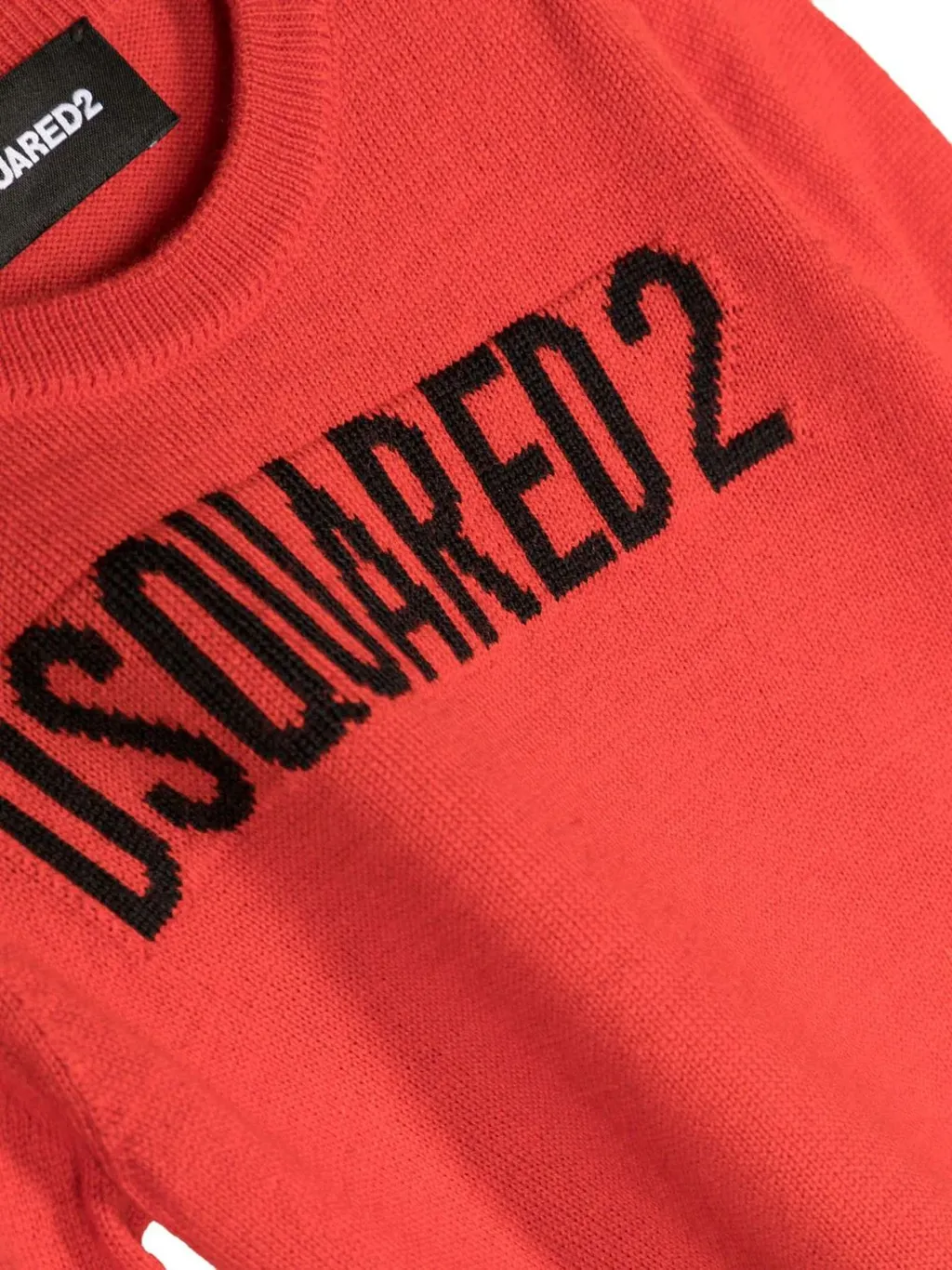 Dsquared2 Kids Logo-Intarsia Crewneck Knitted Jumper