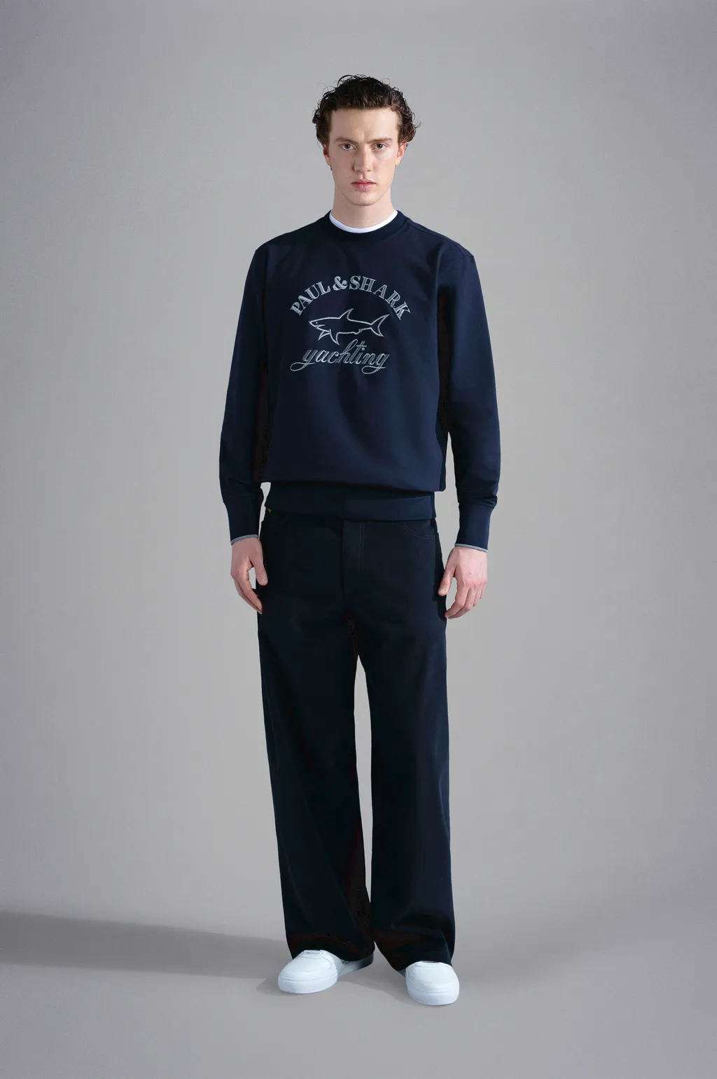 Round Collar Logo Sweater