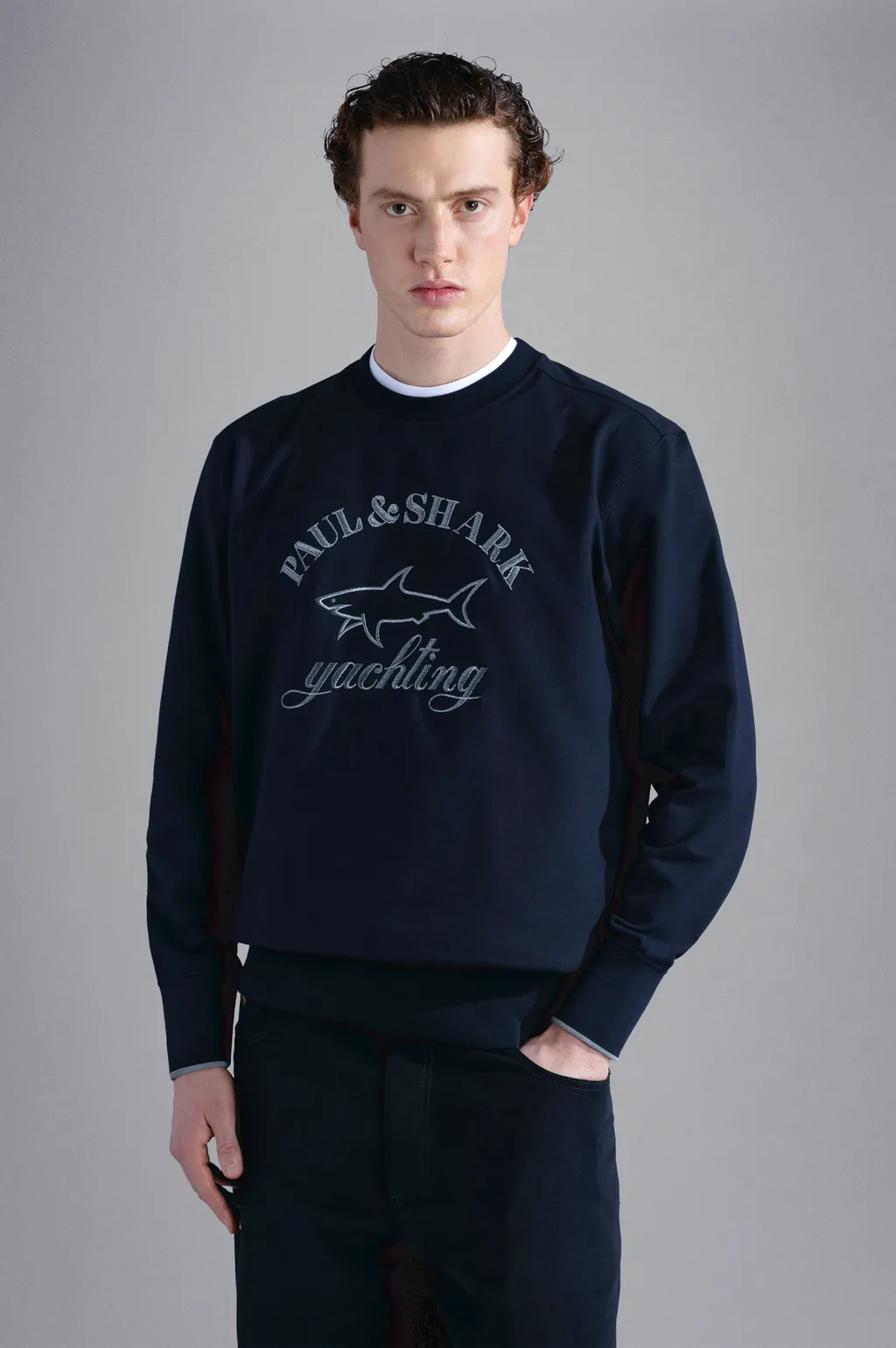 Round Collar Logo Sweater