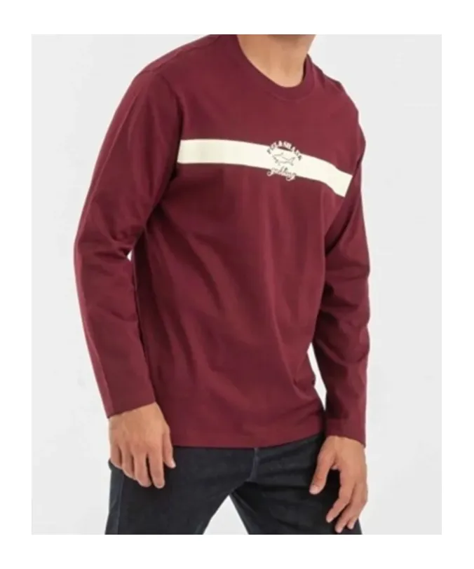 Round Collar And Long-Sleeved T-Shirt
