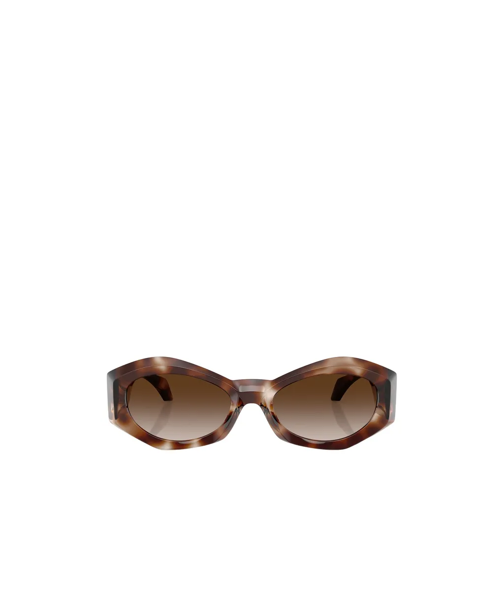 Medusa-Plaque Oval-Frame Sunglasses
