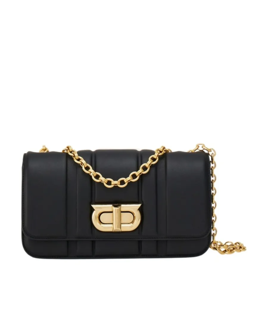 Salvatore Ferragamo Twist Lock Chain-Linked Shoulder Bag