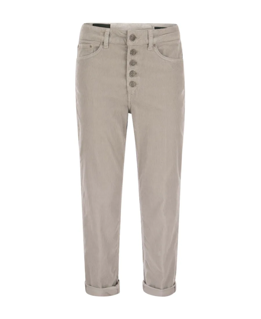 Dondup Koons Striped Velvet Pants