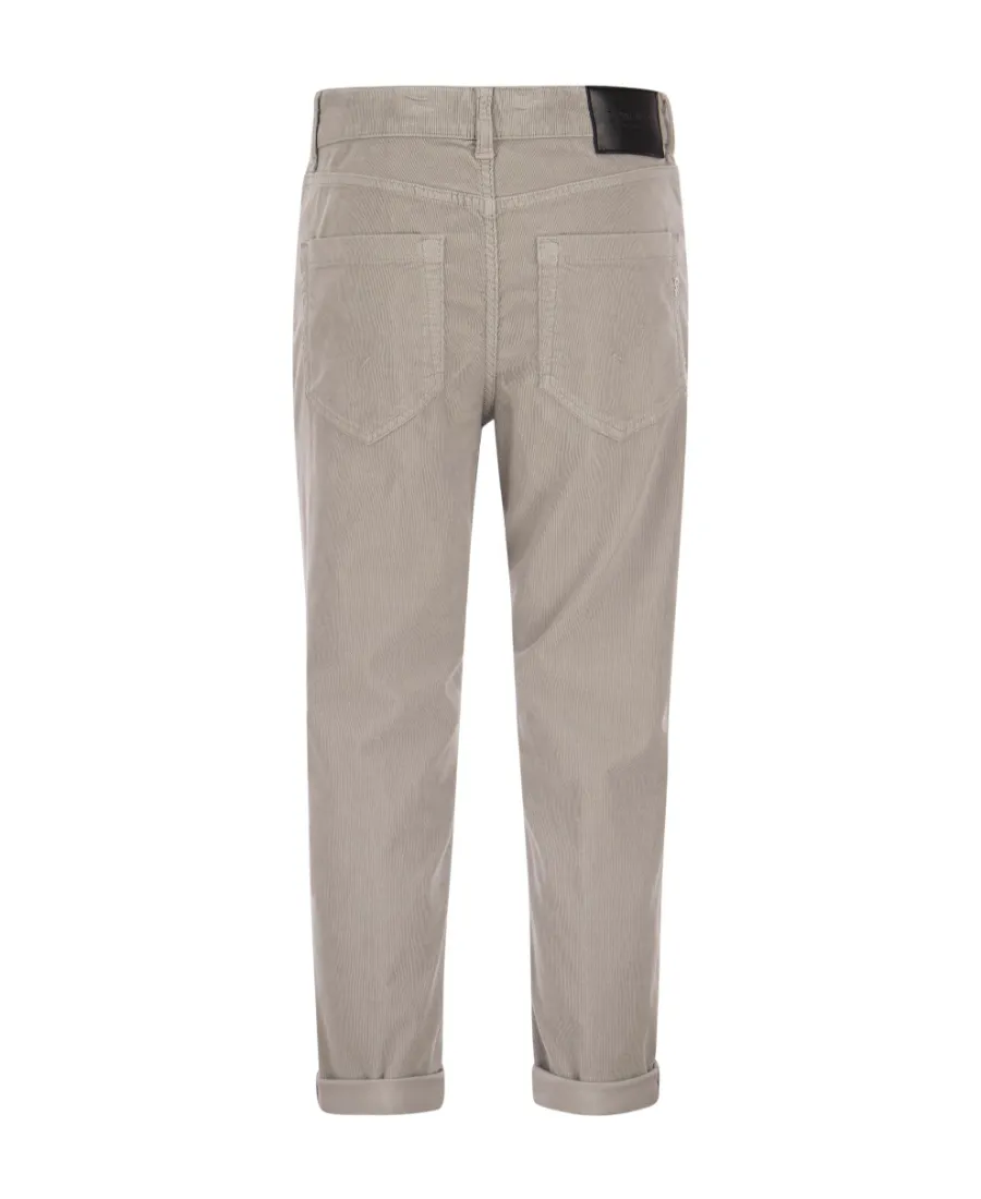 Dondup Koons Striped Velvet Pants