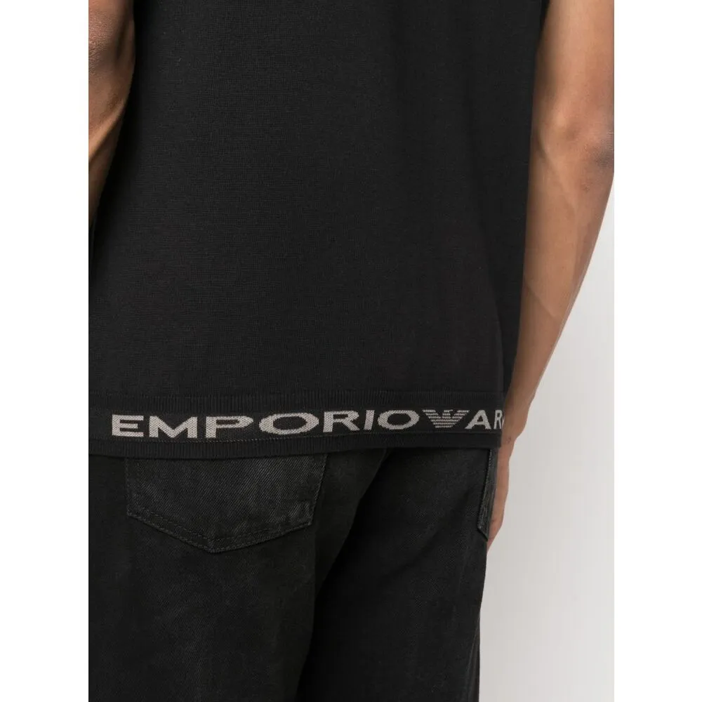 Emporio Armani Logo-Trim Crewneck T-Shirt