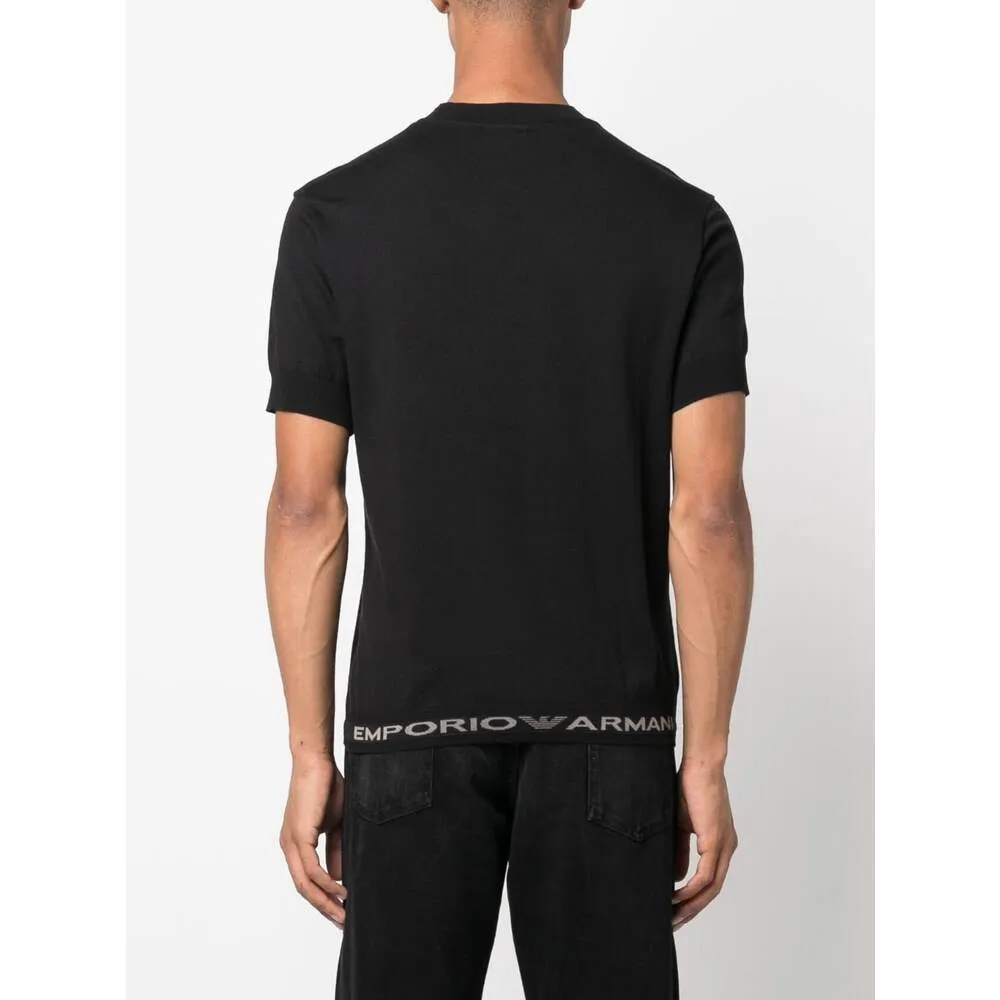 Emporio Armani Logo-Trim Crewneck T-Shirt