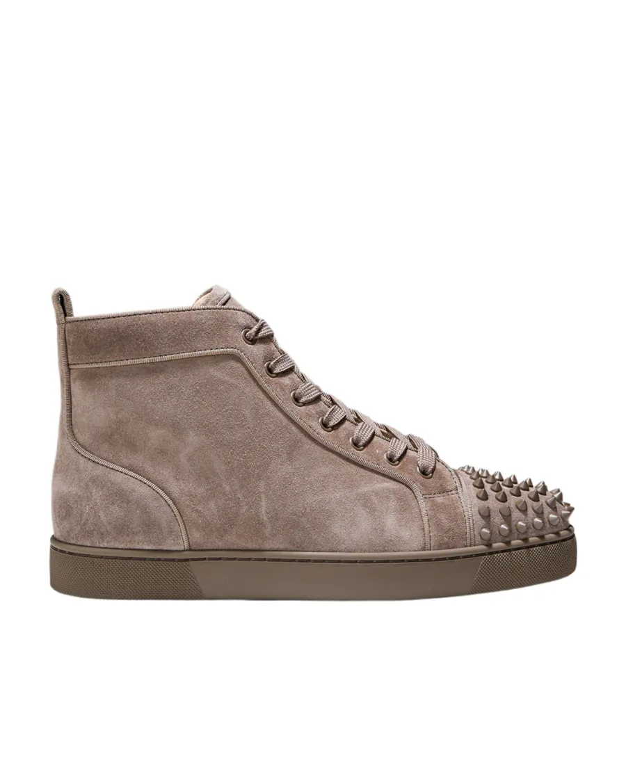 Christian Louboutin Lou Spikes Embellished Mid-Top Sneakers