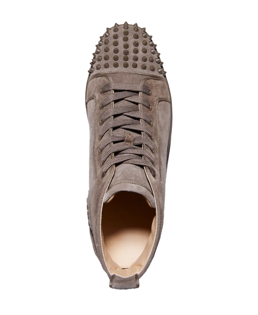 Christian Louboutin Lou Spikes Embellished Mid-Top Sneakers