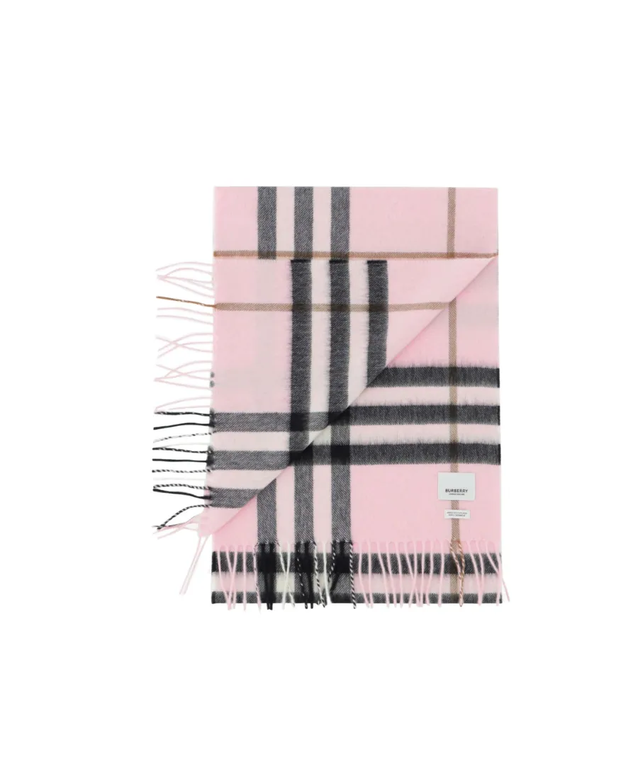 Burberry Checked Fringed-Edge Scarf