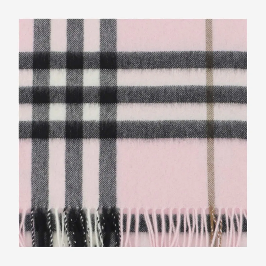 Burberry Checked Fringed-Edge Scarf