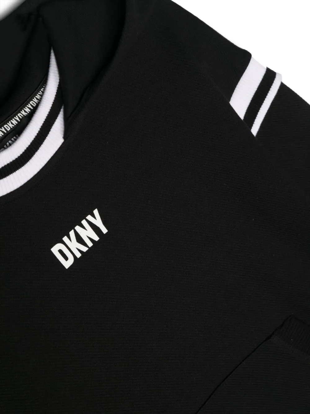 Dkny Kids Logo Printed Straight Hem Hoodie