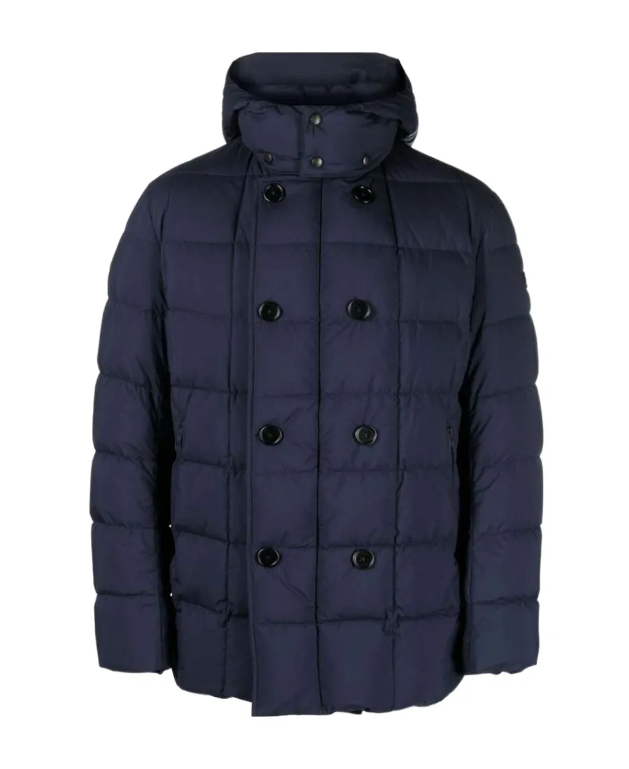 Quilted Long-Sleeved Down Jacket