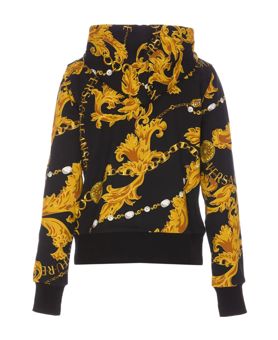 Logo Couture-Print Cotton Hoodie