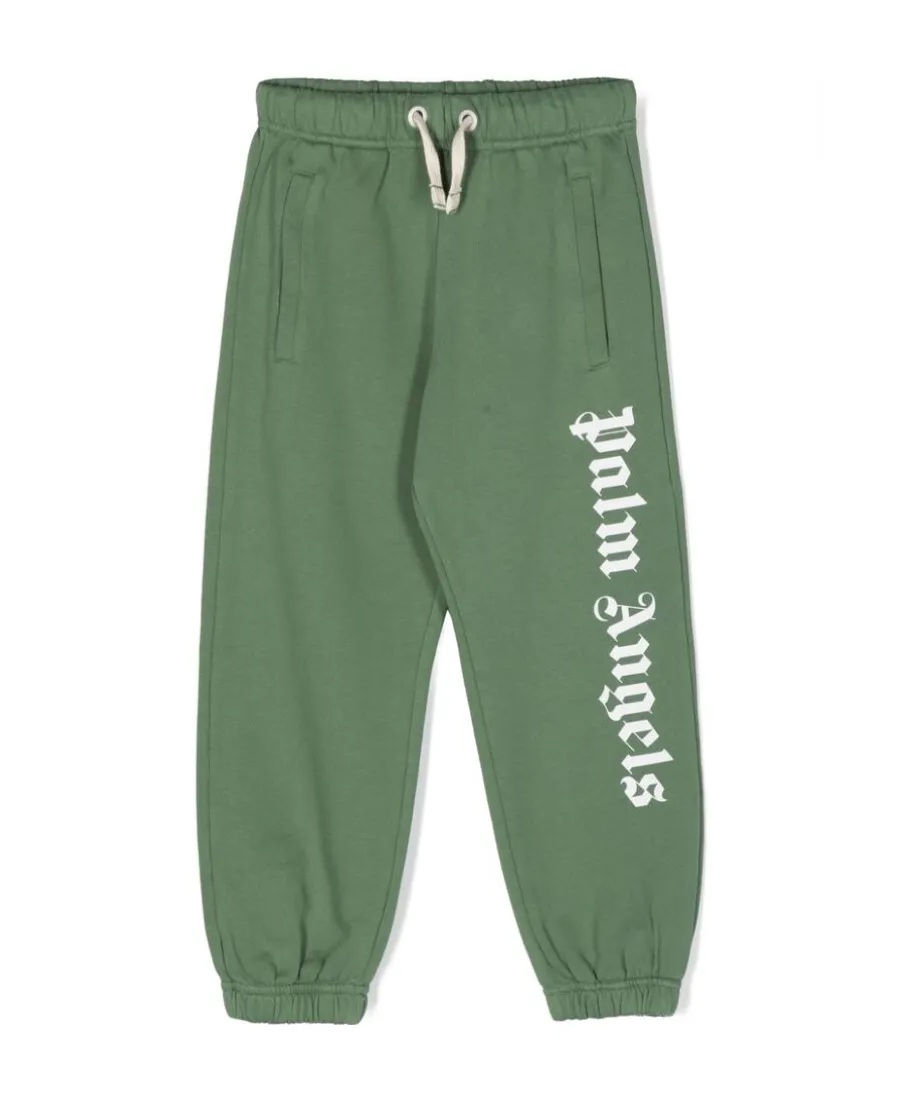 Palm Angels Kids Logo-Printed Tapered Leg Track Pants