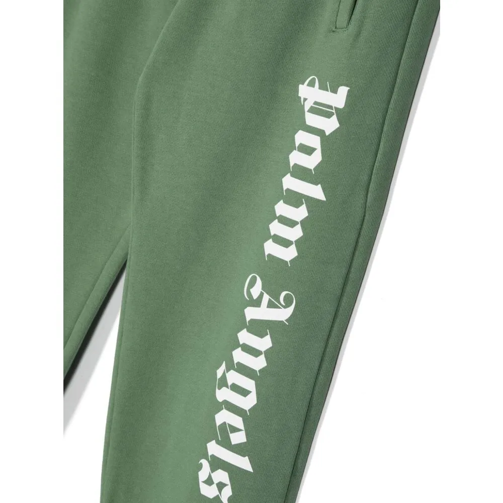 Palm Angels Kids Logo-Printed Tapered Leg Track Pants