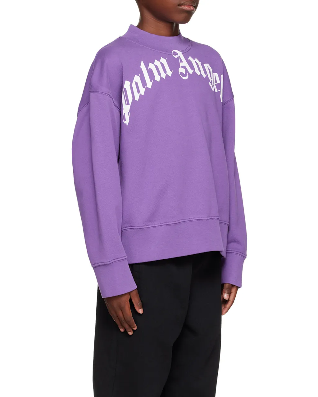Palm Angels Kids Logo Printed Crewneck Sweatshirt