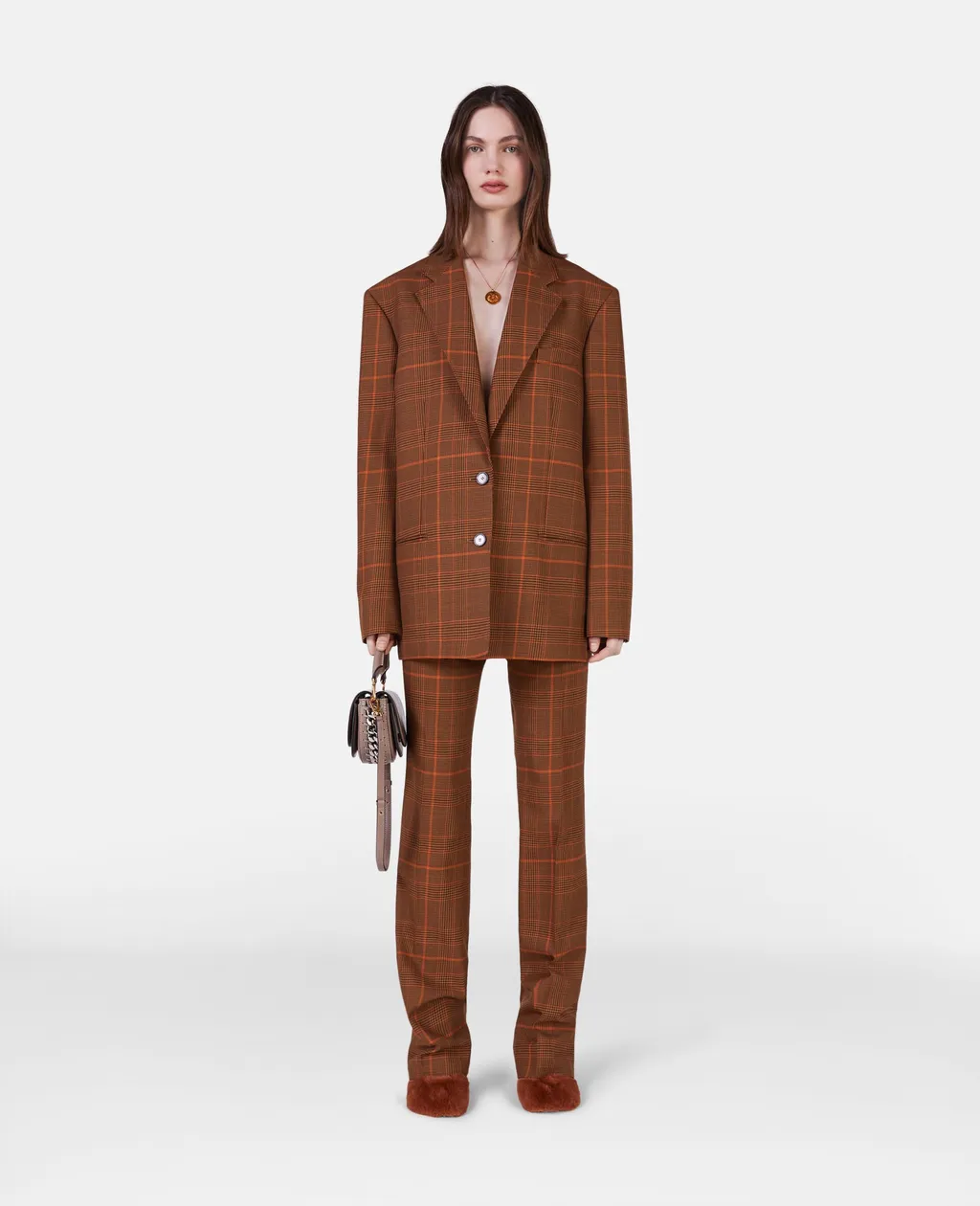 Stella Mccartney Prince-Of-Wales Mid Rise Trousers