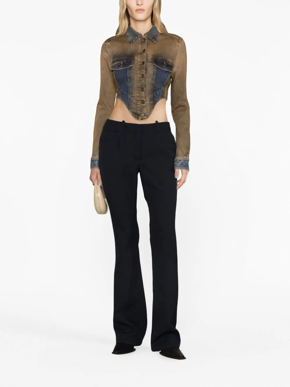 Off-White Low-Rise Flared Trousers