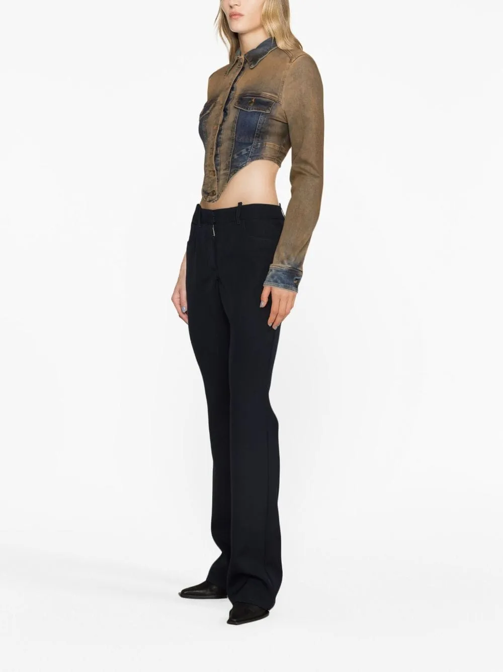 Off-White Low-Rise Flared Trousers