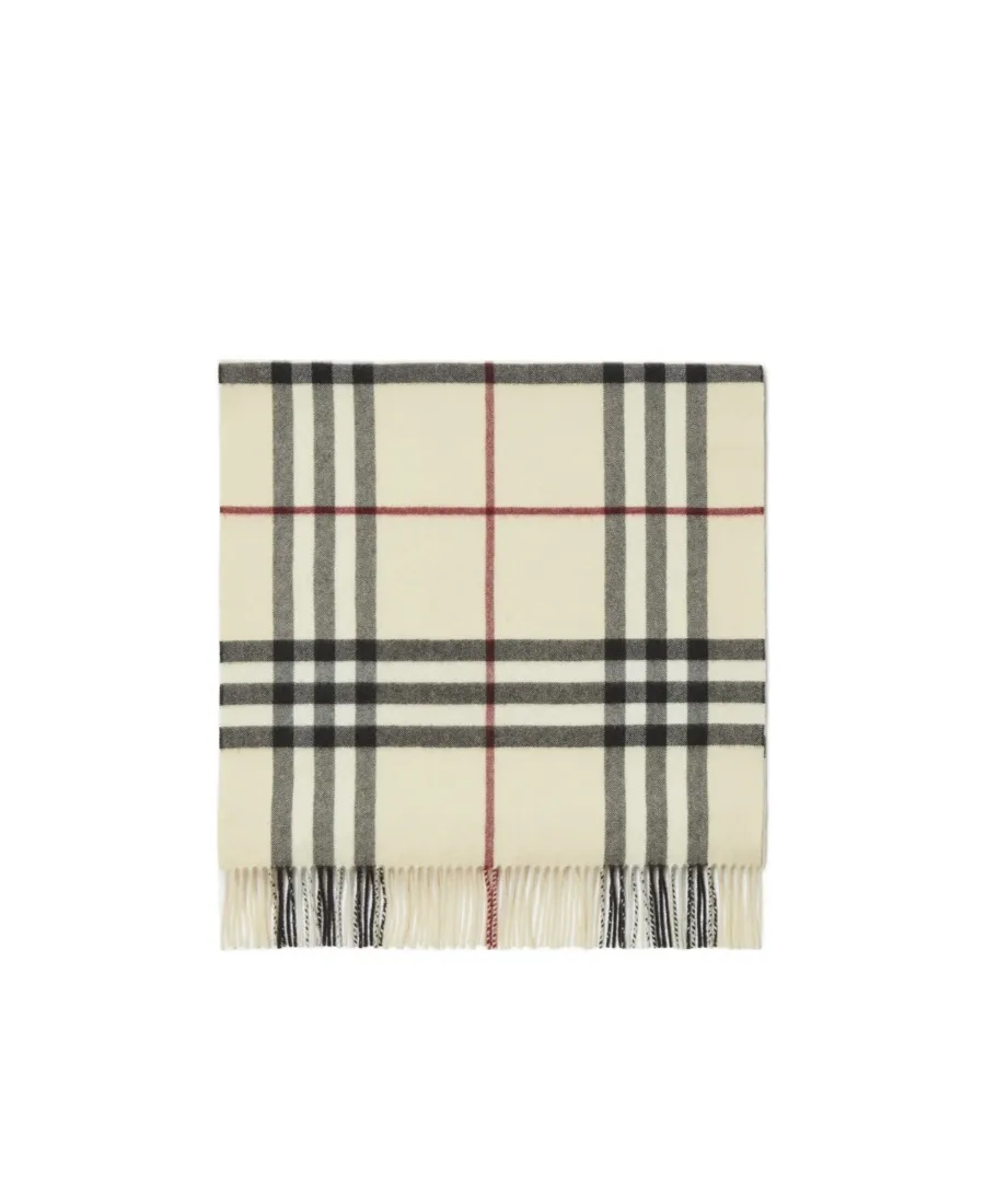 Burberry Checked Fringed Scarf