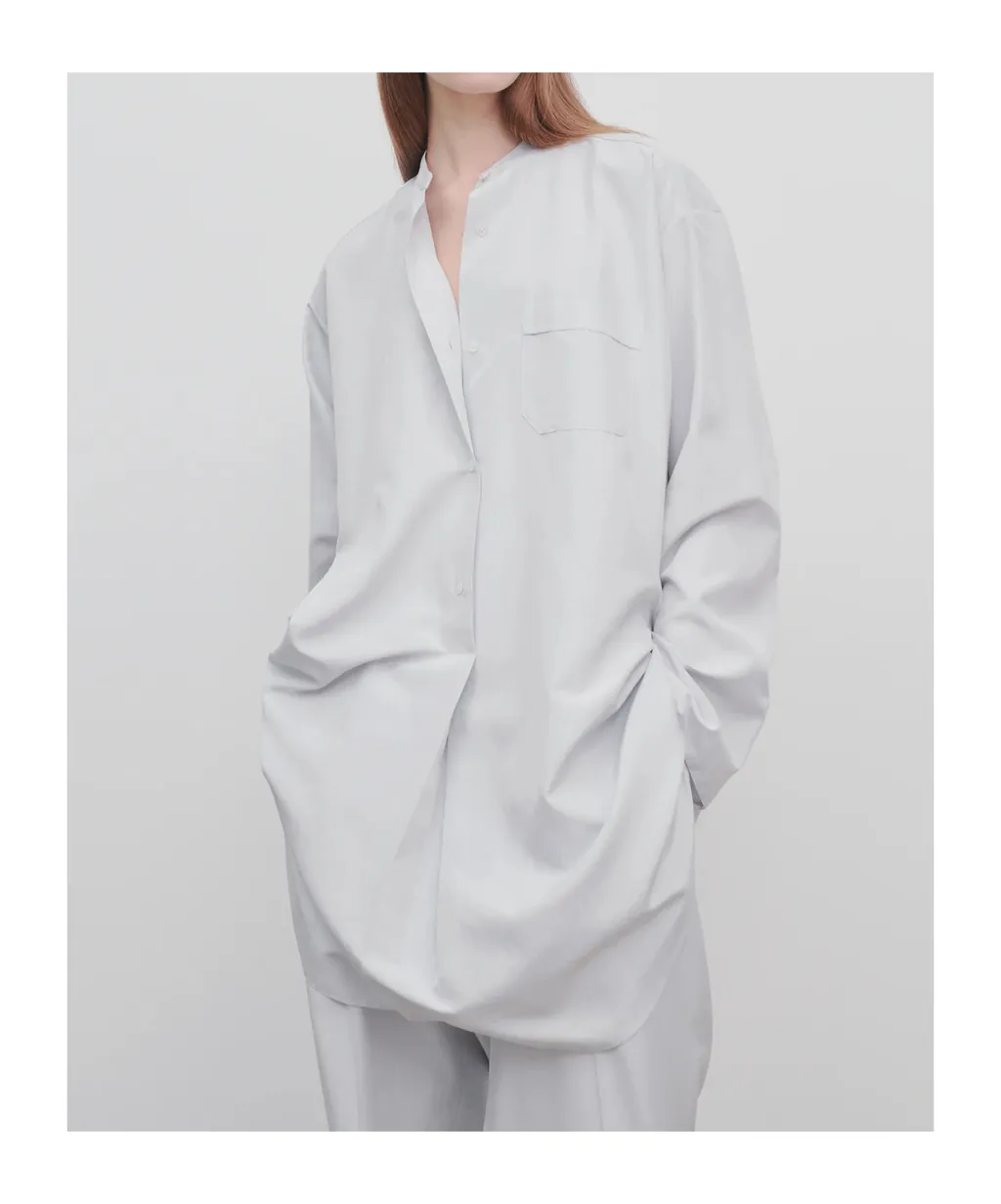 Long-Sleeve Silk Shirt