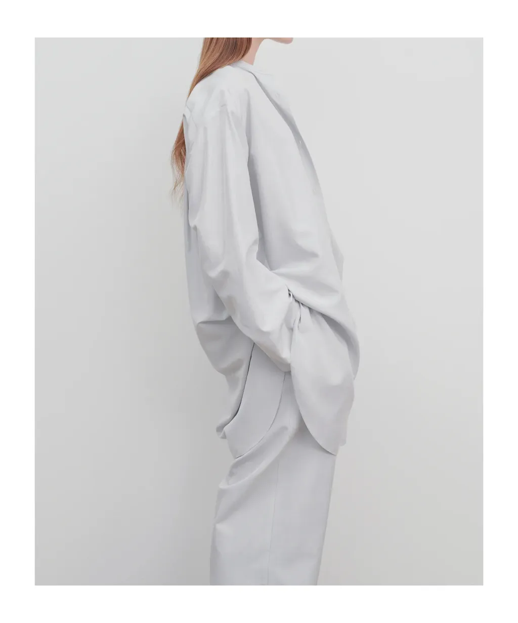 Long-Sleeve Silk Shirt