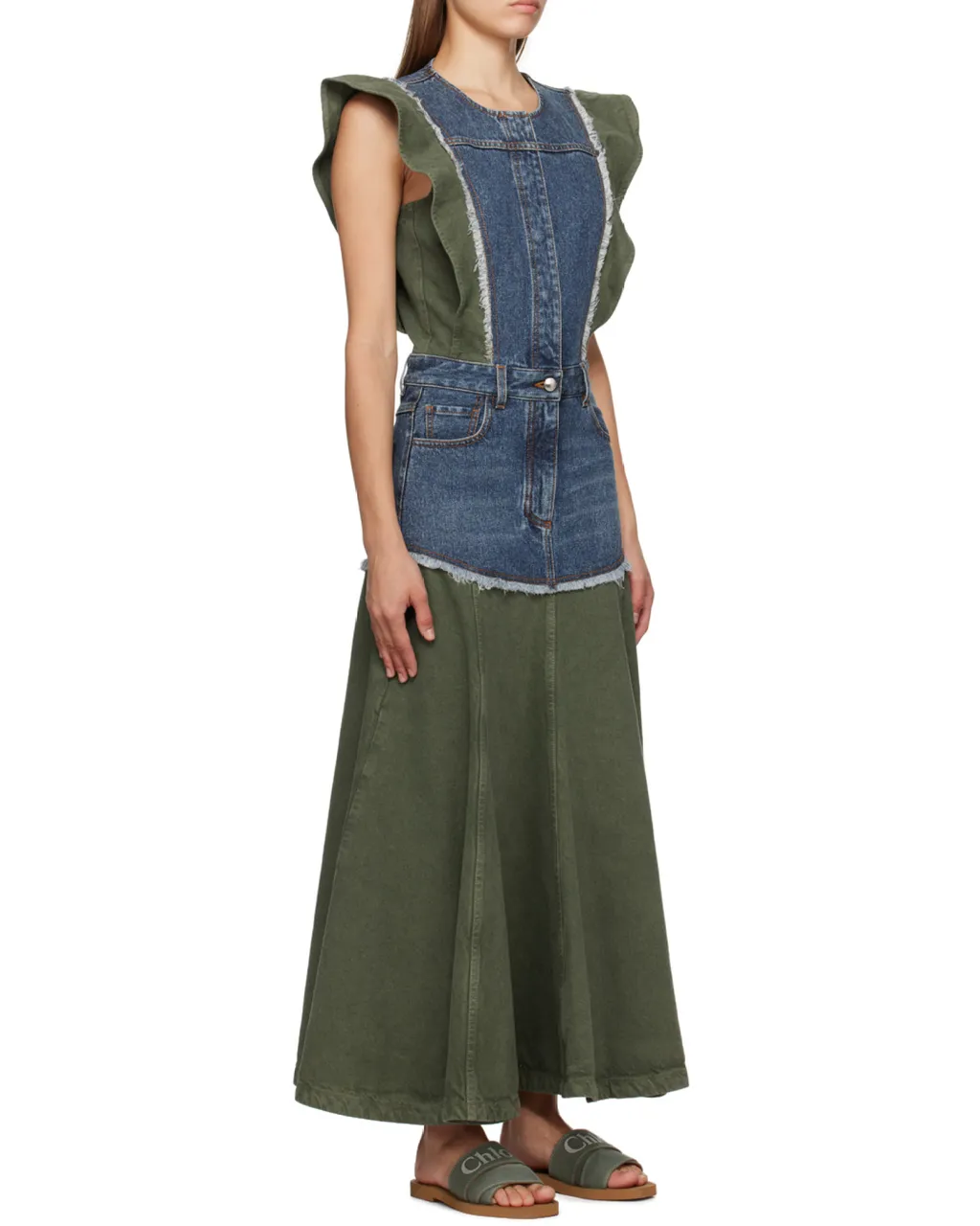 Stitched Mid-Length Dress