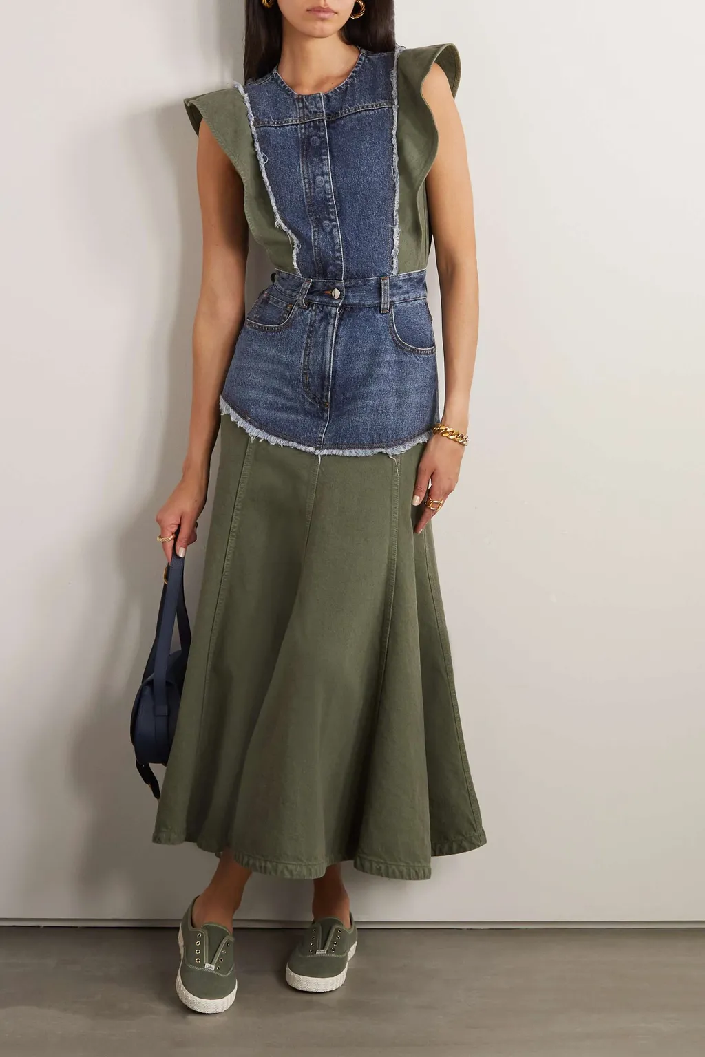 Stitched Mid-Length Dress