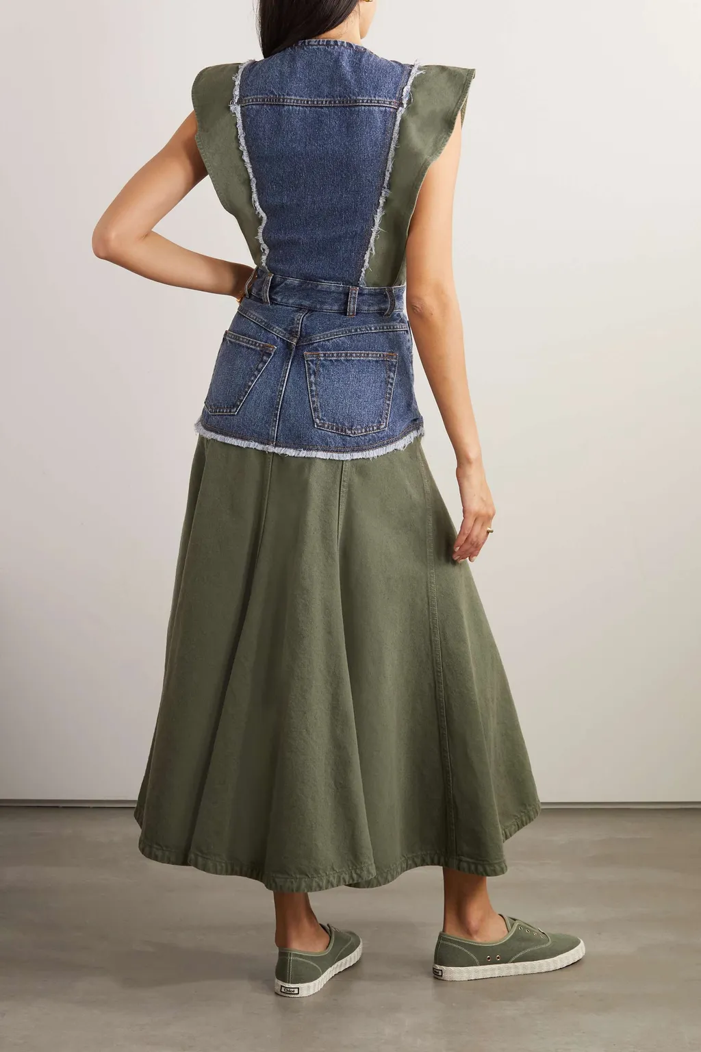 Stitched Mid-Length Dress