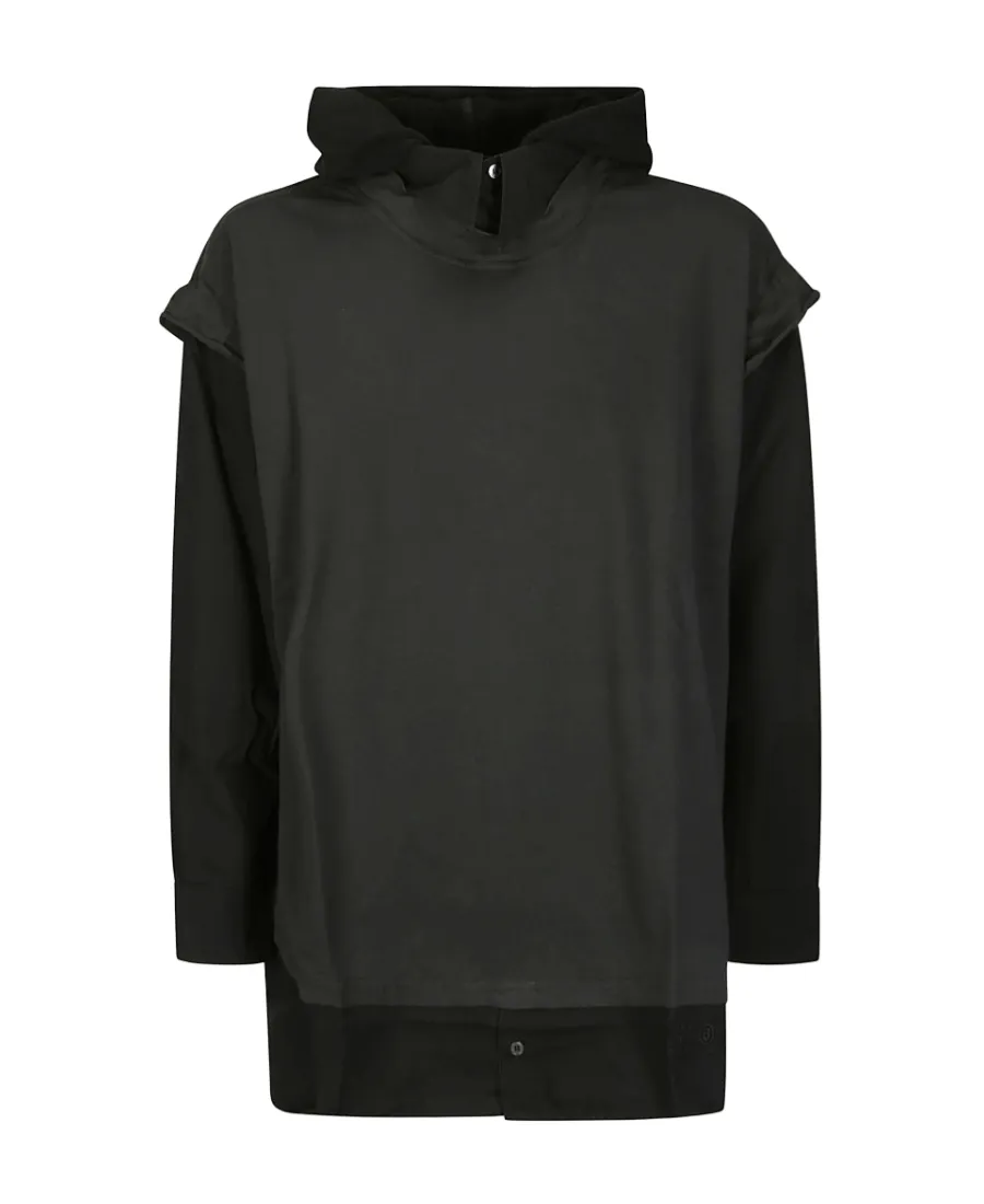 Mm6 Maison Margiela Long Sleeved Layered Hoodie