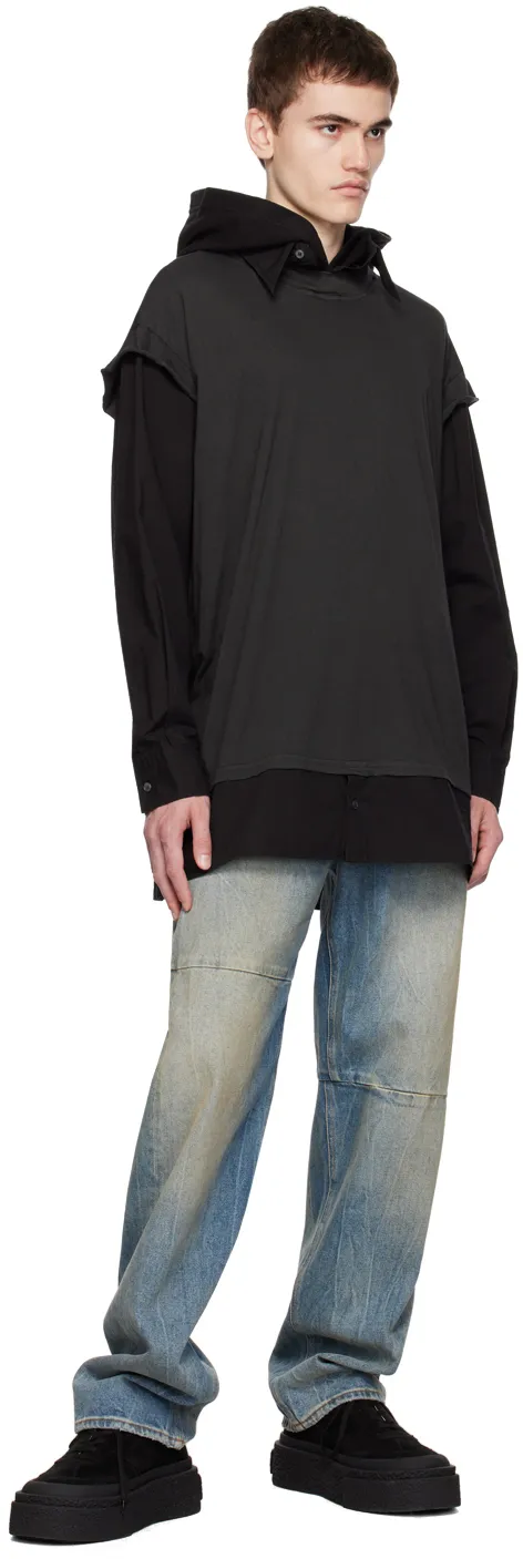 Mm6 Maison Margiela Long Sleeved Layered Hoodie