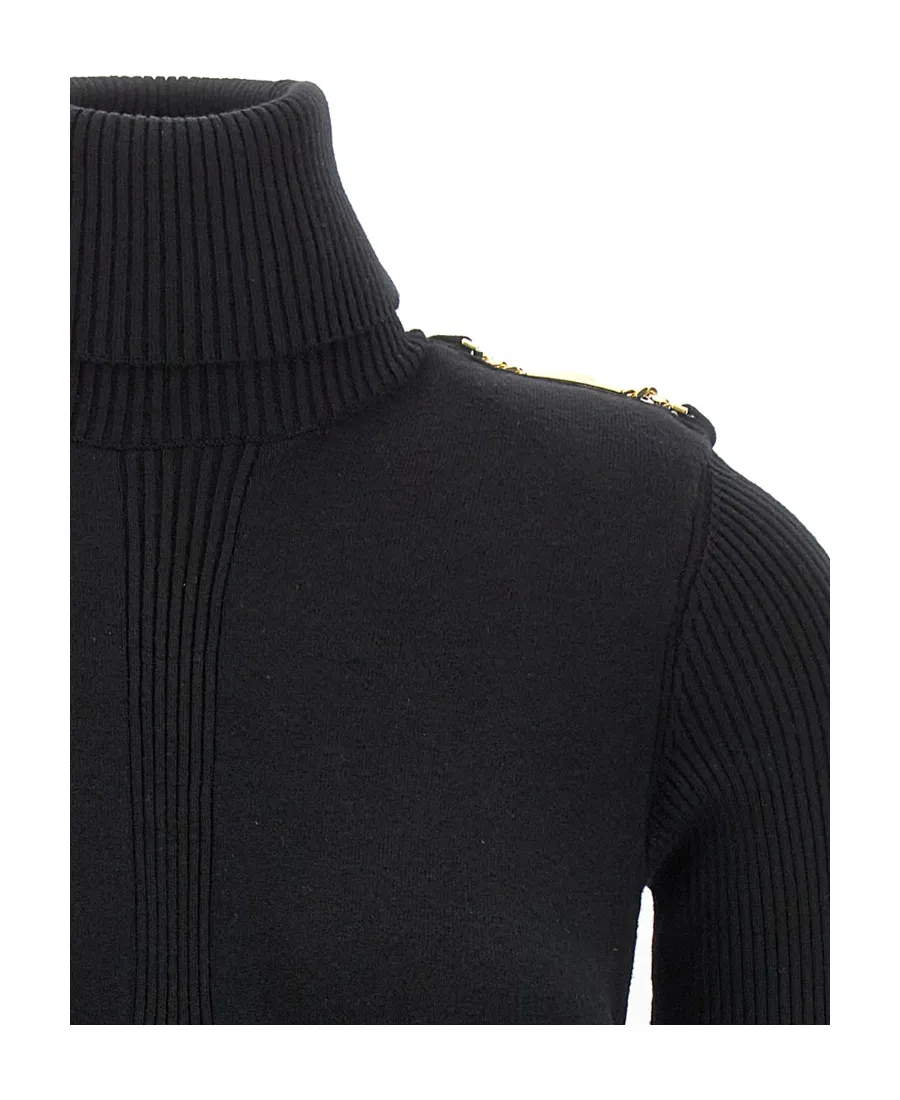 Elisabetta Franchi Roll-Neck Knitted Mini Dress