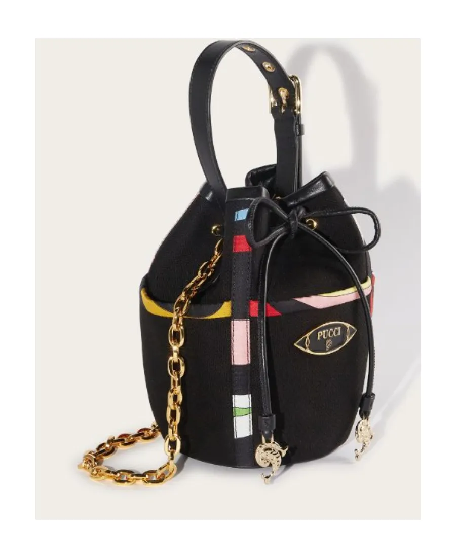 Logo-Plaque Bucket Bag