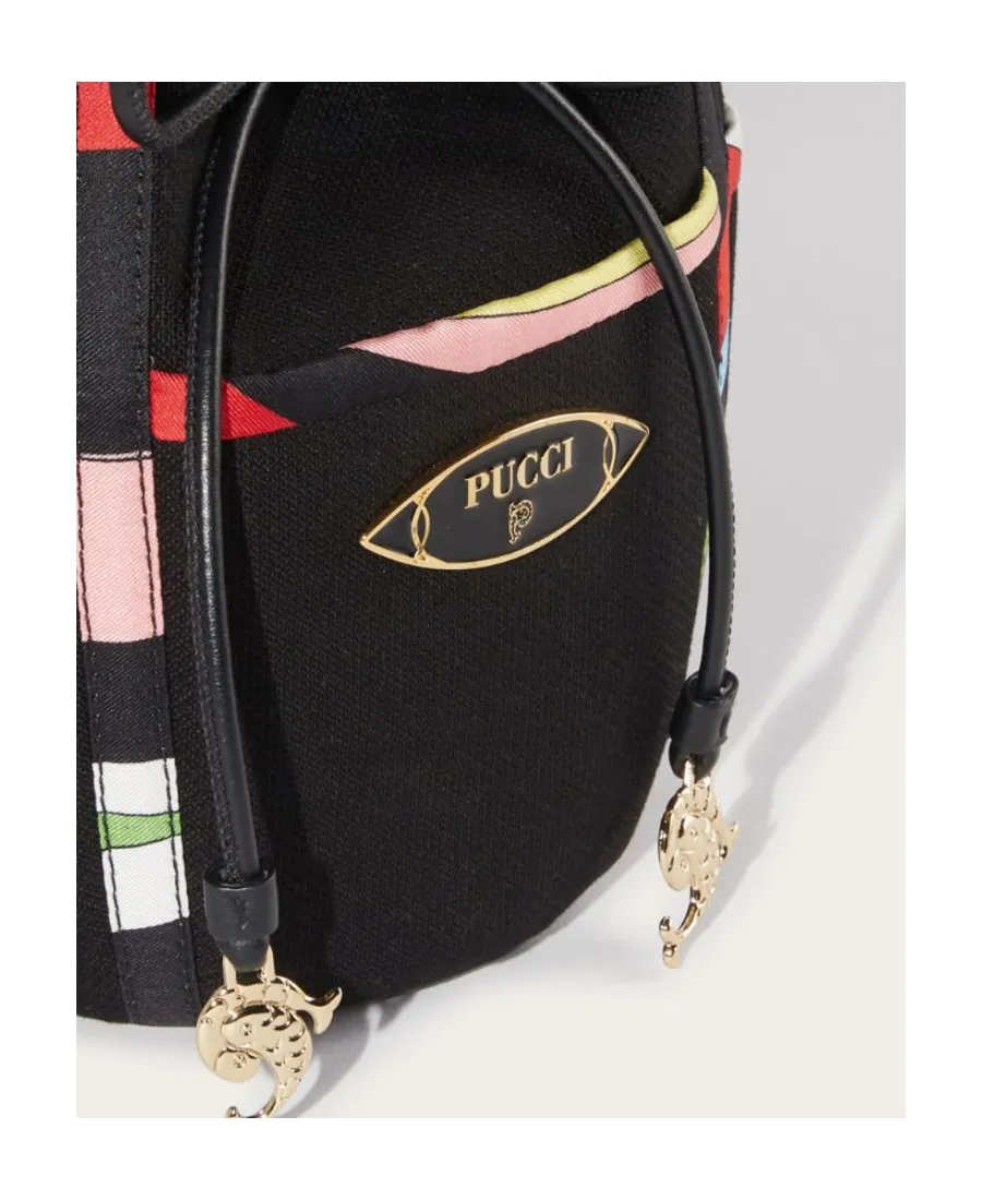 Logo-Plaque Bucket Bag