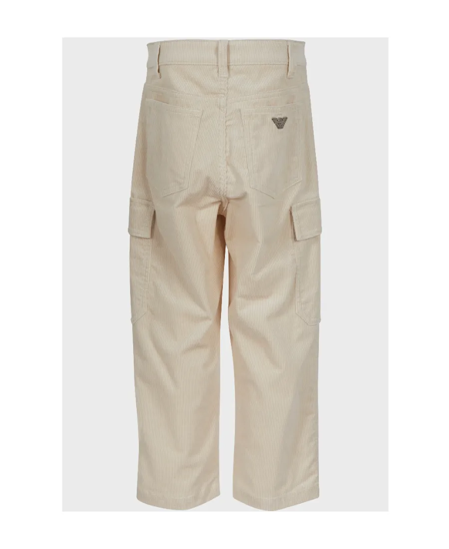 Emporio Armani Kids High Waist Corduroy Trousers