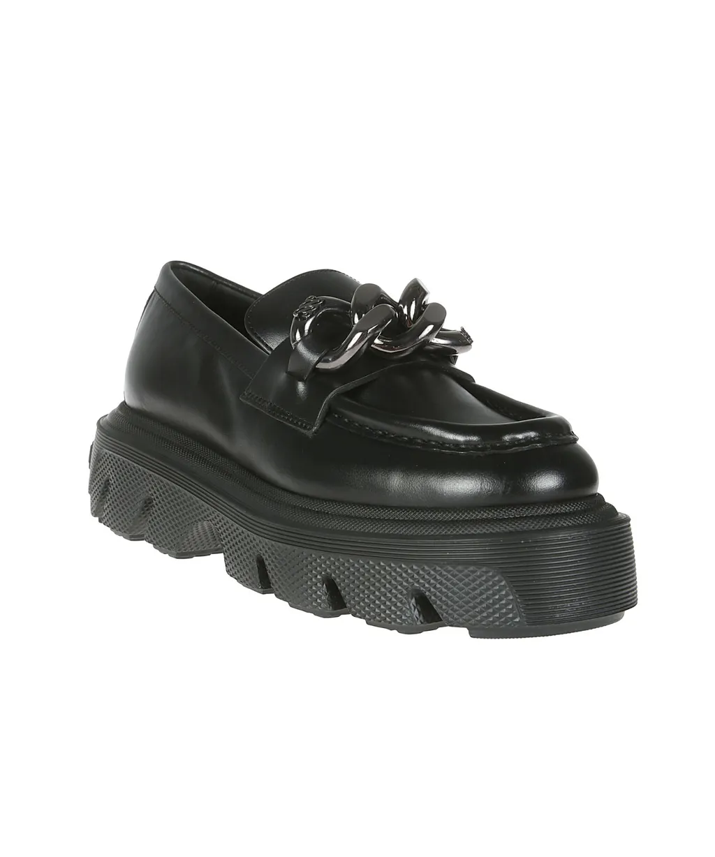 Casadei Chain-Link Slip-On Loafers