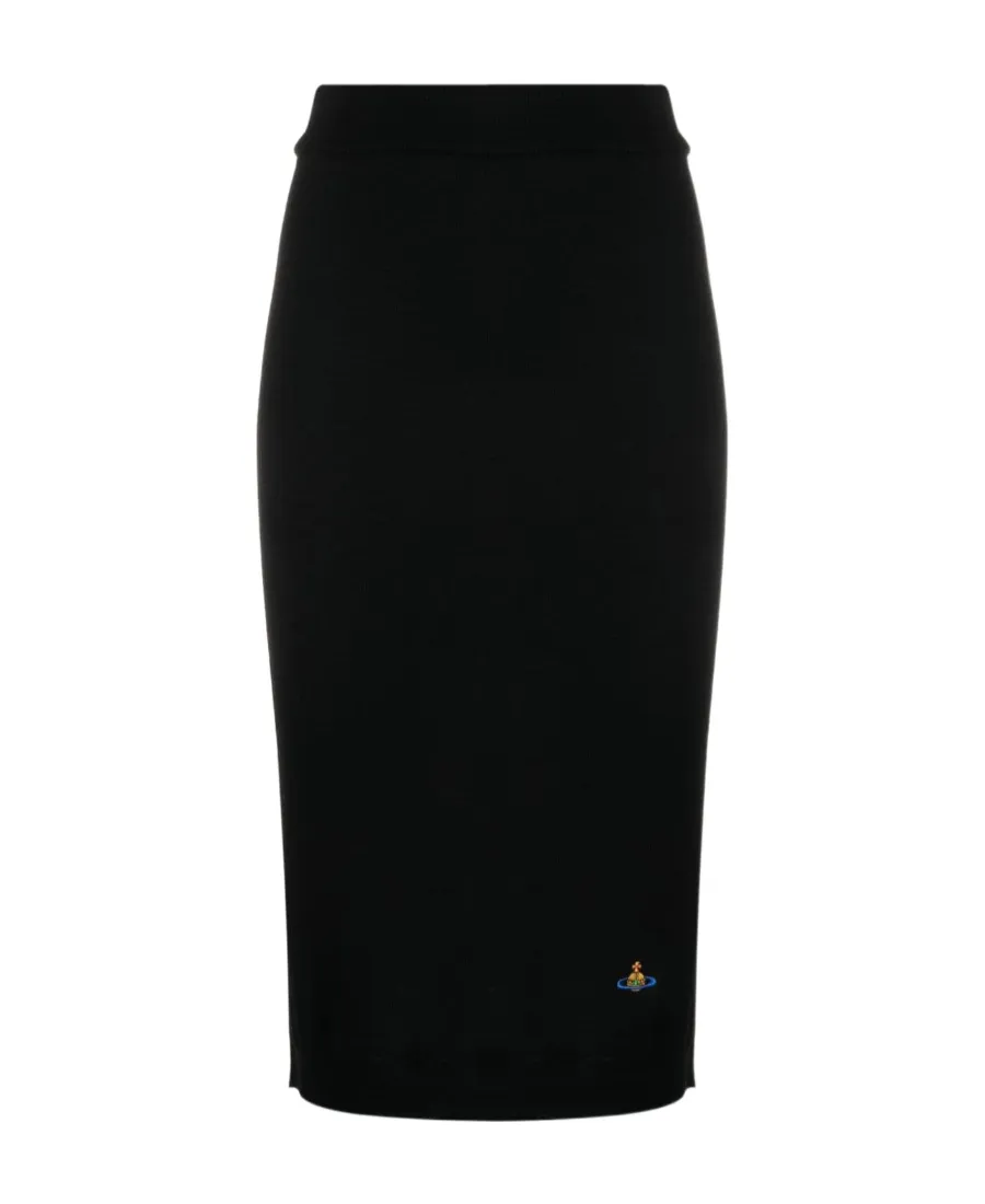 Bea Orb-Embroidered Knitted Skirt