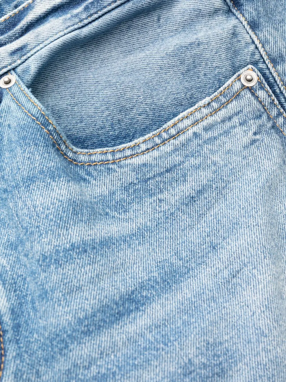 Saint Laurent Button Detailed Straight Leg Jeans