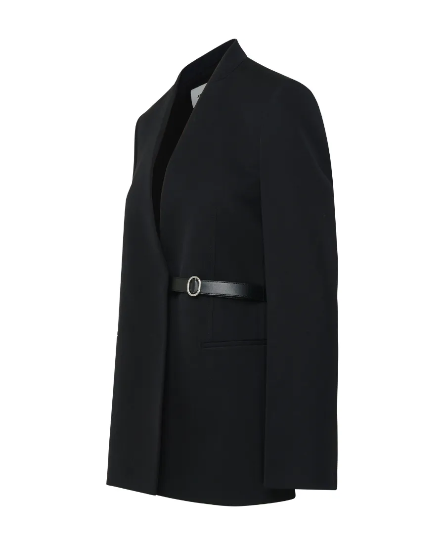 Jil Sander Single-Breasted V-Neck Tailored Jacket