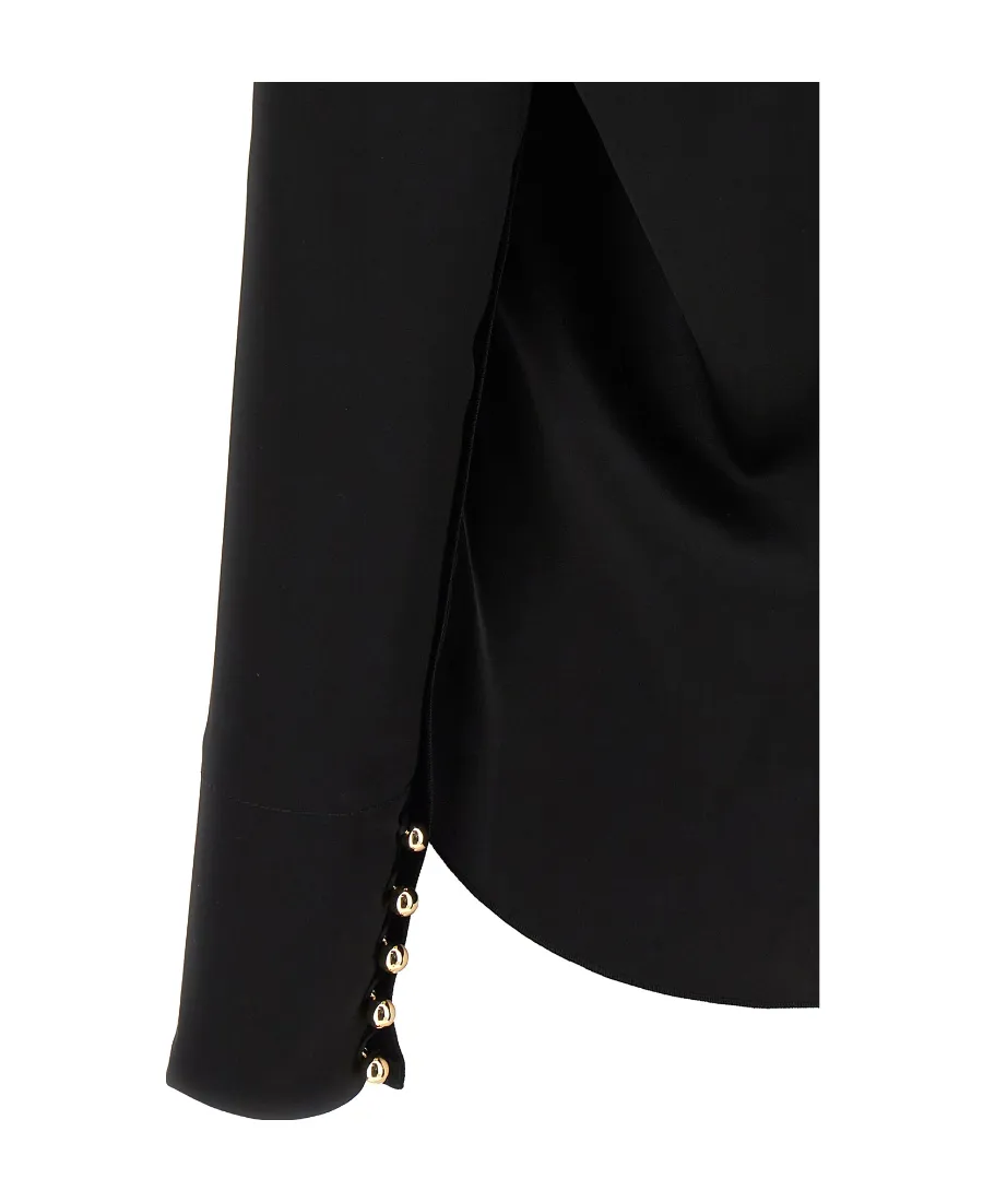 Lanvin Eyelet Detailed Draped Top